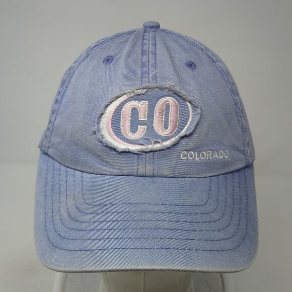 Colorado Strapback Baseball Cap Blue One Size Adjustable Embroidered Jhats - Picture 2 of 8